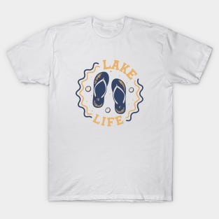 Lake Life // Fun Summer Flip Flop Badge T-Shirt